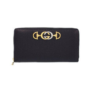 Gucci Zumi Leather Zip Around Wallet Long